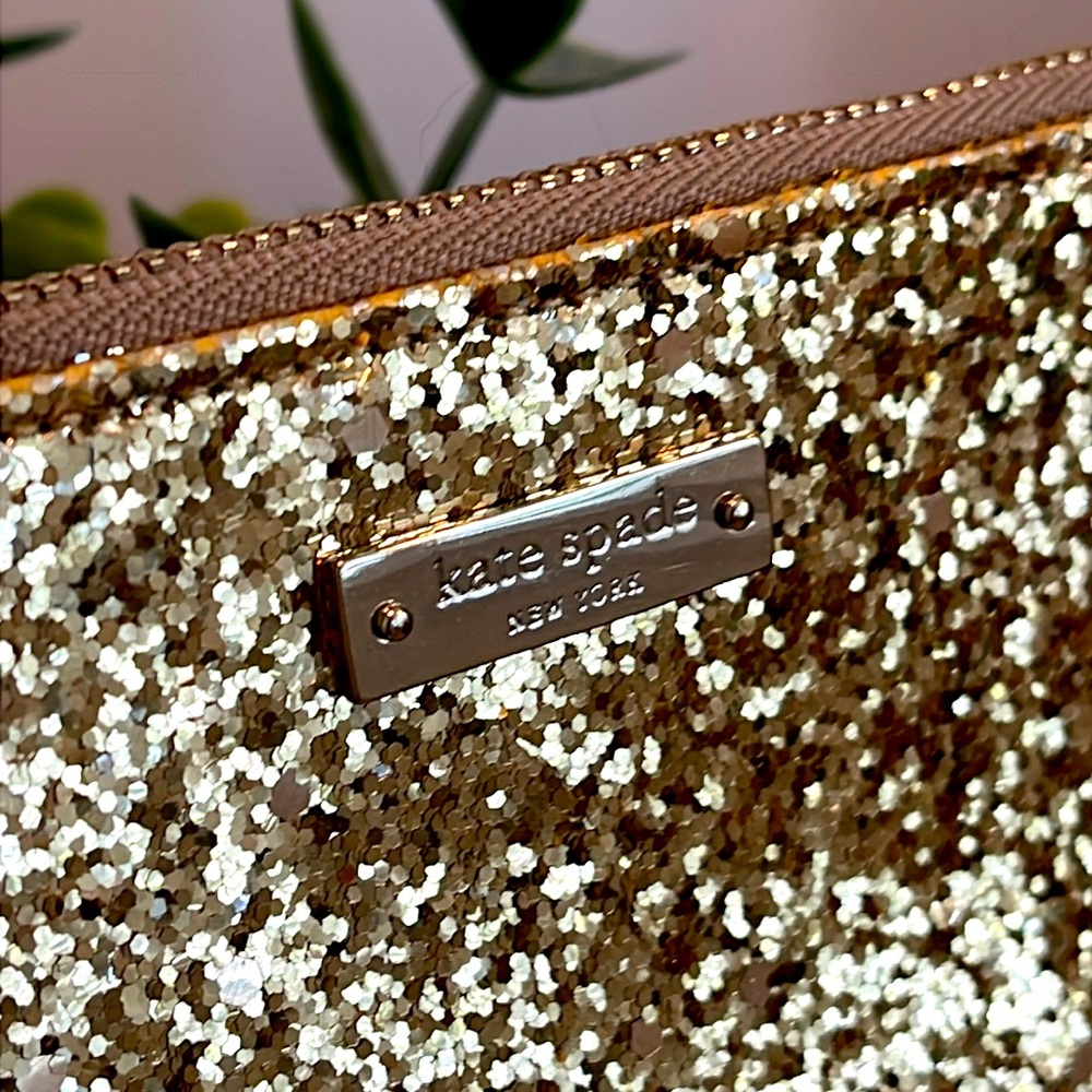 Kate Spade Storybook Glittery Gold Clutch - Picture 3 of 4